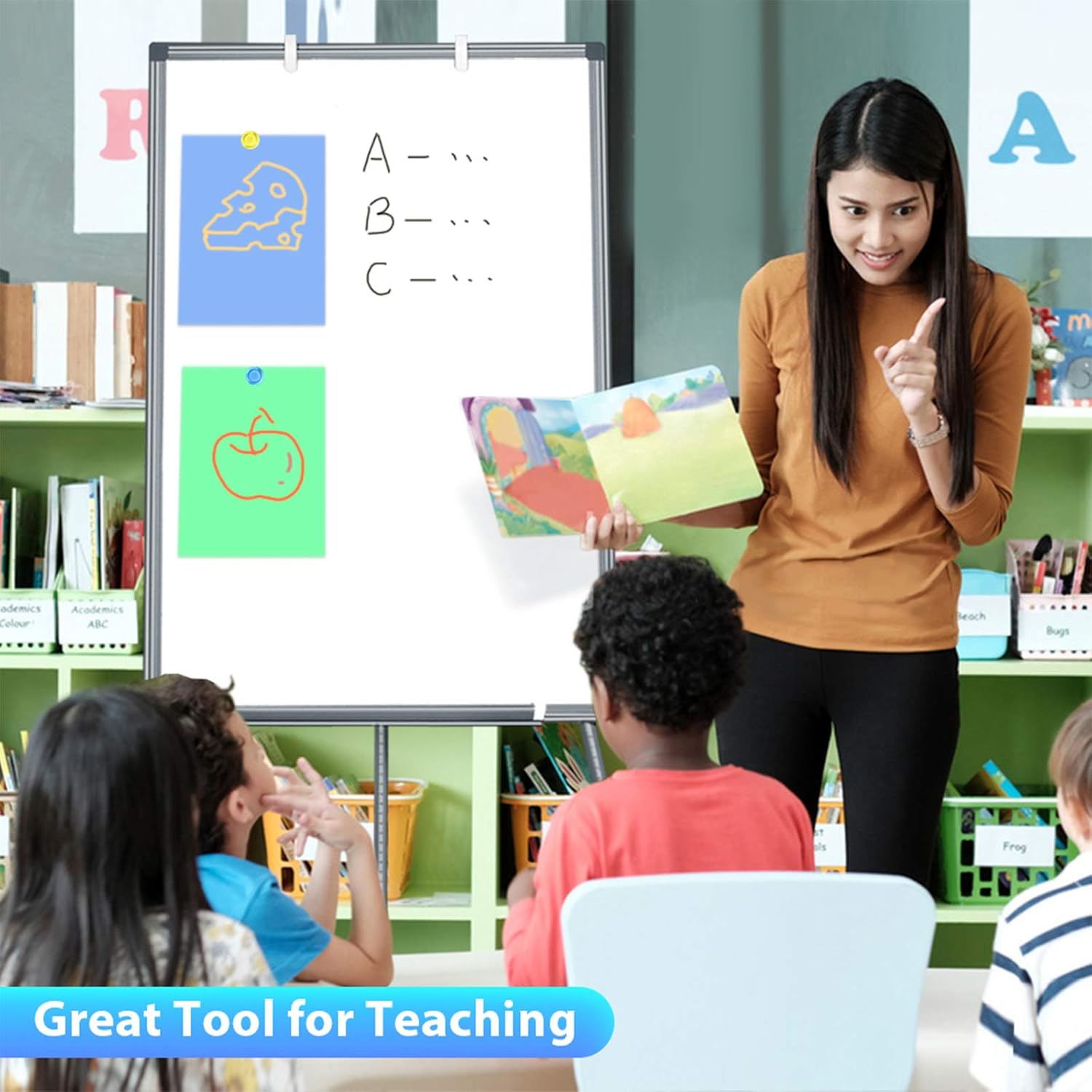 Easel Whiteboard - Magnetic Portable Dry Erase 36 x 24 Tripod Height Adjustable, 3' x 2' Flipchart Easel Stand White Board for Office (36x24 Gray) - Image 5