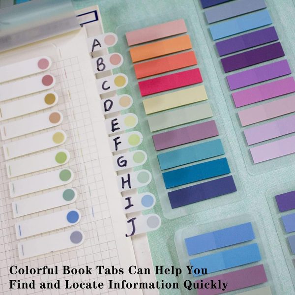 Tabs 800Pcs Sticky Index Tabs Page Markers,Writable and Transparent Sticky Notes Page Tabs Book Markers Label Stickers Index Tabs for Page Marking Classify File (800 pcs Book tabs) - Image 3