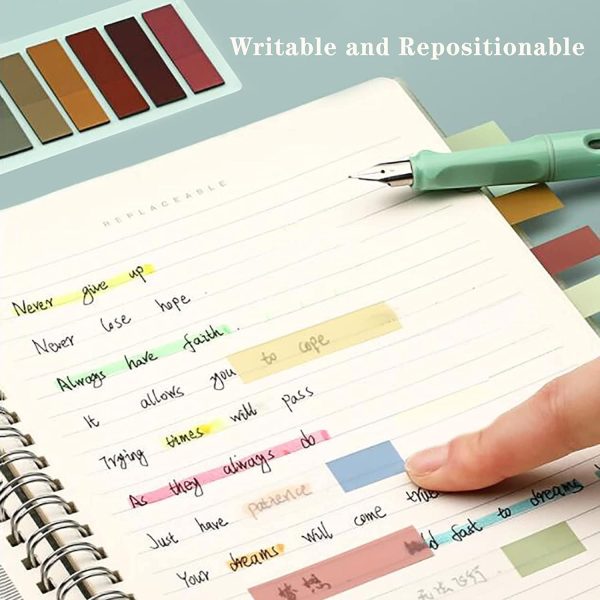 Tabs 800Pcs Sticky Index Tabs Page Markers,Writable and Transparent Sticky Notes Page Tabs Book Markers Label Stickers Index Tabs for Page Marking Classify File (800 pcs Book tabs) - Image 7