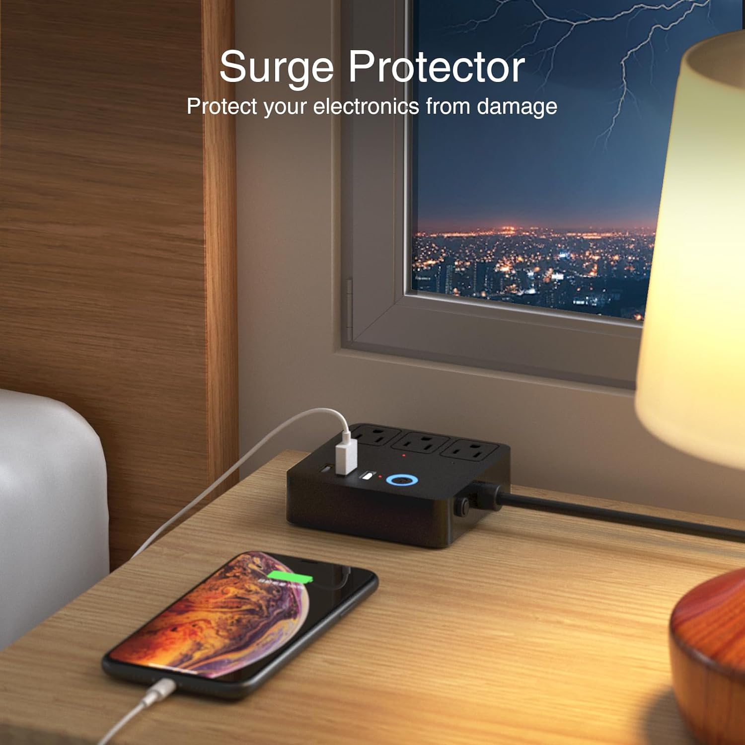 GHome Smart Power Strip, 3 USB Ports and 3 Individually Controlled Smart Outlets, WiFi Surge Protector Works with Alexa Google Home, Home Office Cruise Ship Travel Multi-Plug Extender Flat Plug, UL - Image 6