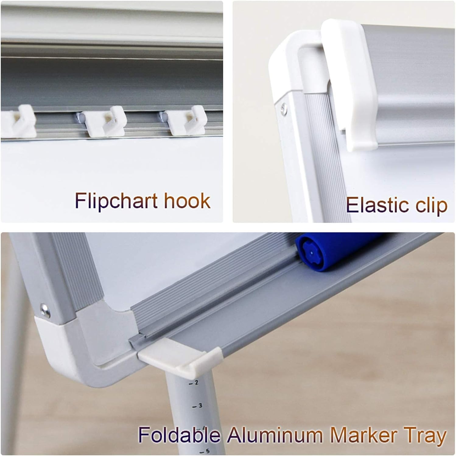maxtek Easel White Board - Magnetic Tripod Whiteboard Portable Dry Erase Board 36 x 24 inches Flipchart Easel Board Height Adjustable, 3' x 2' Portable White Board - Image 3