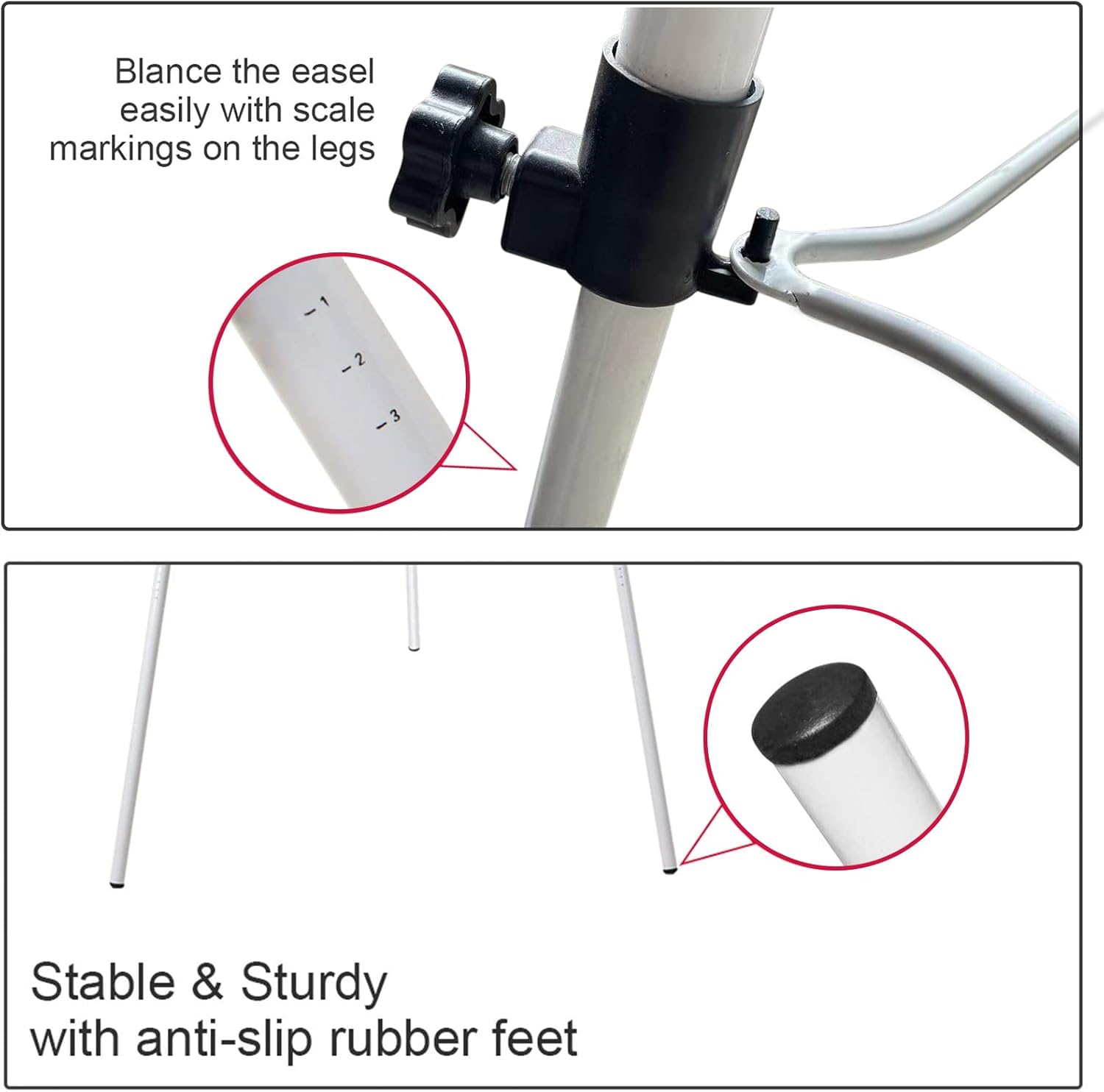 maxtek Easel White Board - Magnetic Tripod Whiteboard Portable Dry Erase Board 36 x 24 inches Flipchart Easel Board Height Adjustable, 3' x 2' Portable White Board - Image 4