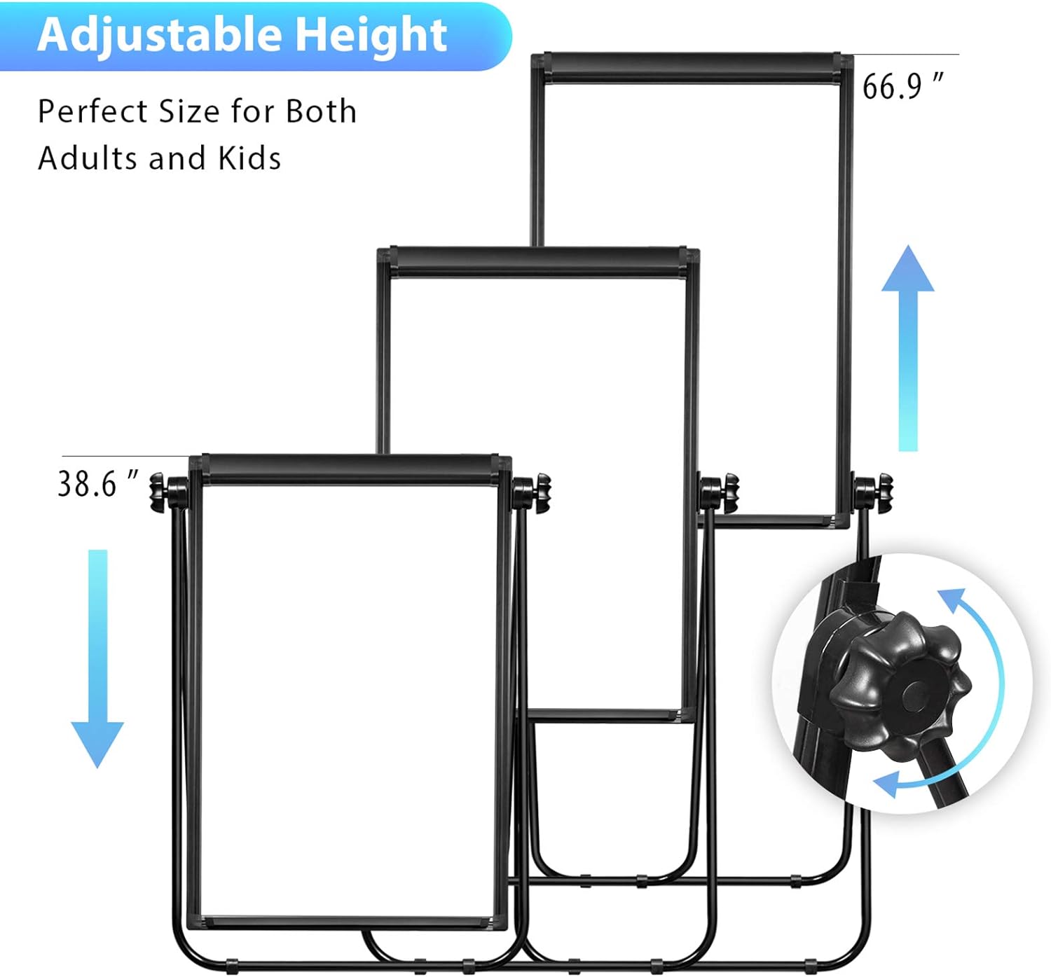 Stand White Board - 36x24 Magnetic Dry Erase Board Flipchart Easel Whiteboard, 3' x 2' Double Sided Easel Board Portable Whiteboard - Image 2