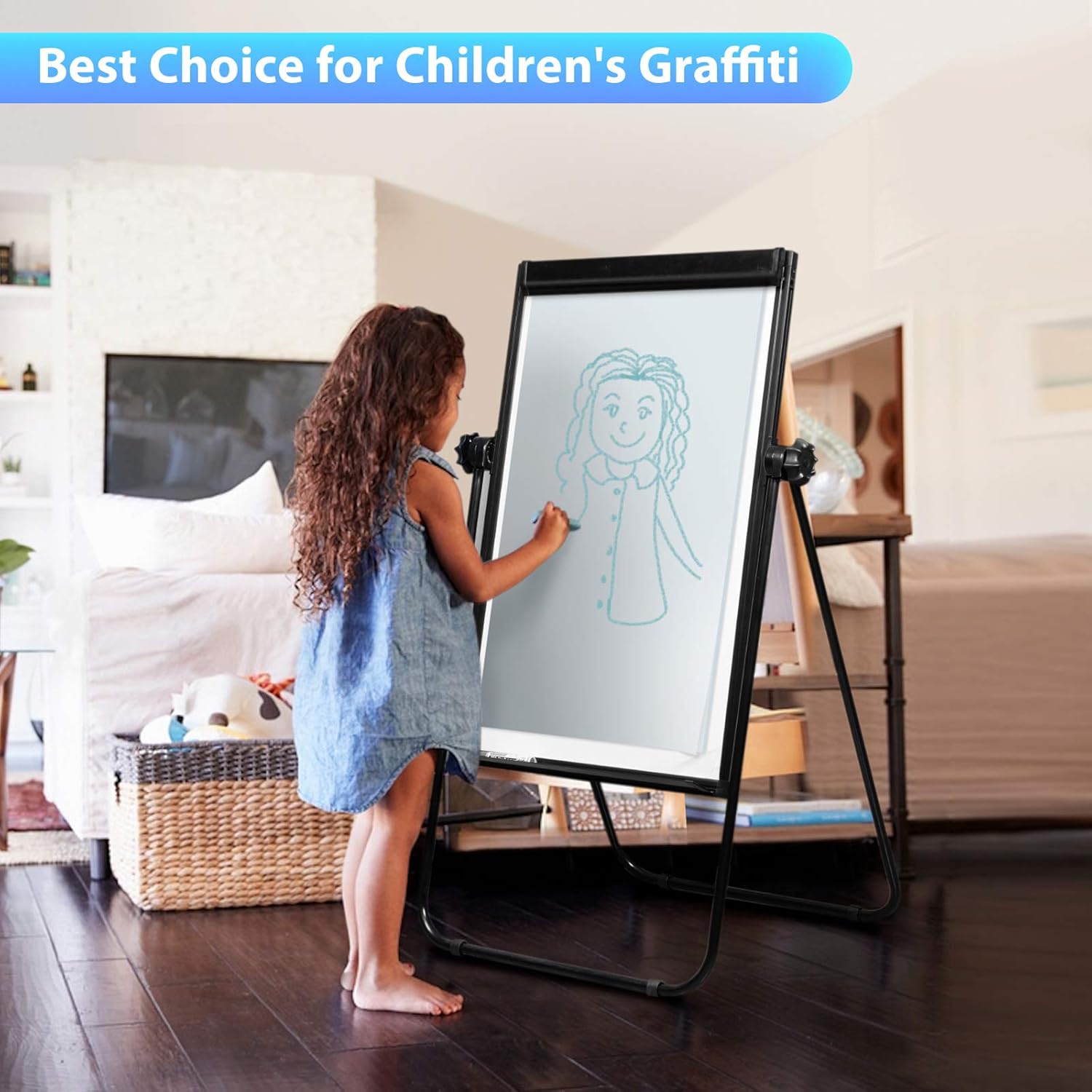 Stand White Board - 36x24 Magnetic Dry Erase Board Flipchart Easel Whiteboard, 3' x 2' Double Sided Easel Board Portable Whiteboard - Image 8